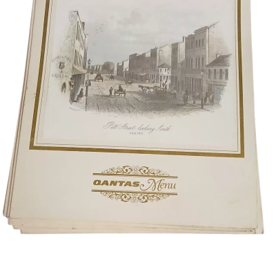 Qantas Vintage in flight menu Booklet Bundle x 11