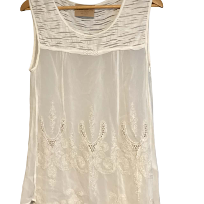Elisa Cavaletti top Italian made  Size 10 White 