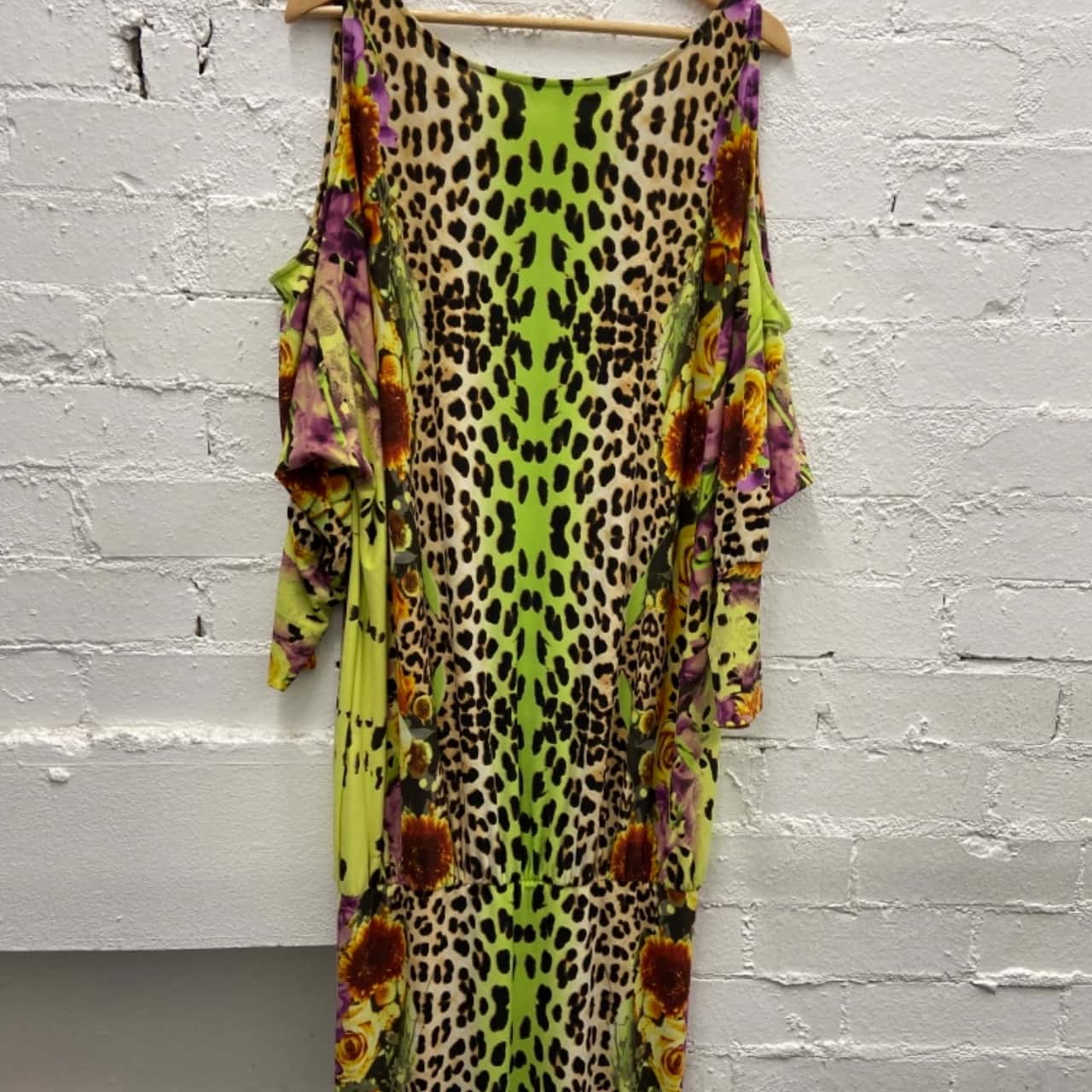 Charlie Brown Womens Size 12 Long Sleeve / Maxi Dress Animal print / Floral  / Multicoloured (s) - Used Good | Salvos Stores