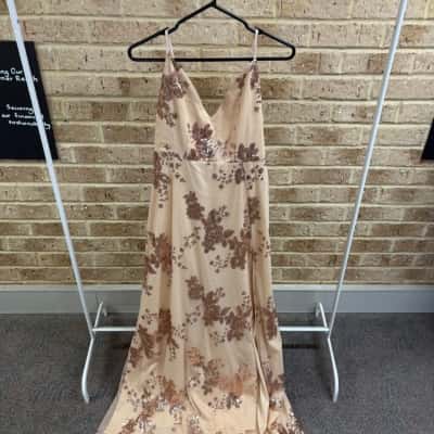 Showpo Womens gold know about you dress  Size 12 