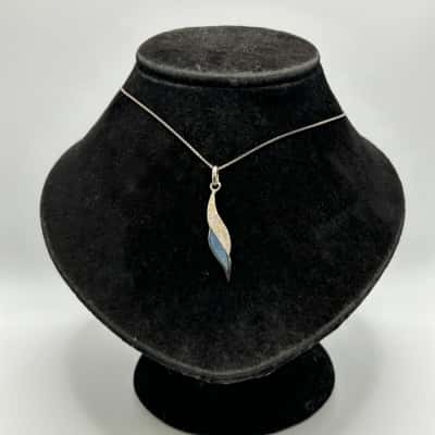#925 stamped STERLING silver necklace and earrings