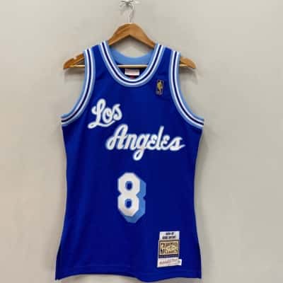 BNWOT Mitchell & Ness Hardwood Classics 1996-97 Los Angeles Lakers Kobe Bryant #8 - Size (36)S