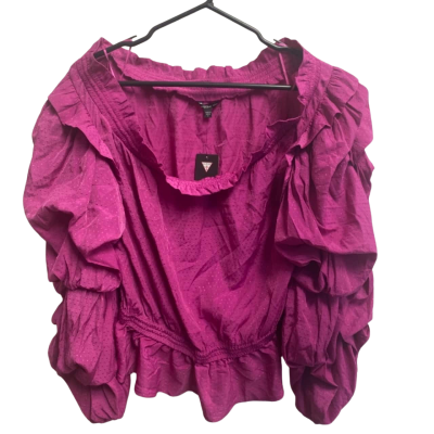 Guess Womens  Size L Off-the-shoulder Top Pink  