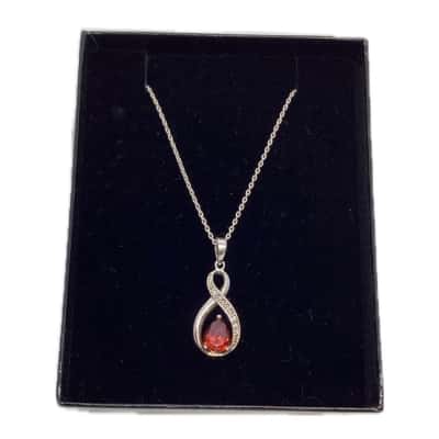  Womens Necklace Orange / Sterling Silver 