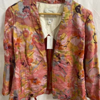 Banana Republic Womens  Size 8 Open Jacket Floral 