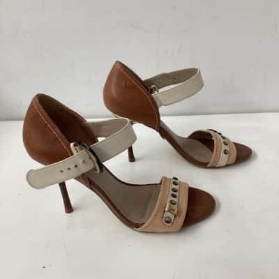  JORGE BISCHOFF  Womens  Size 38  Stiletto heels - Beige / Brown / Cream 