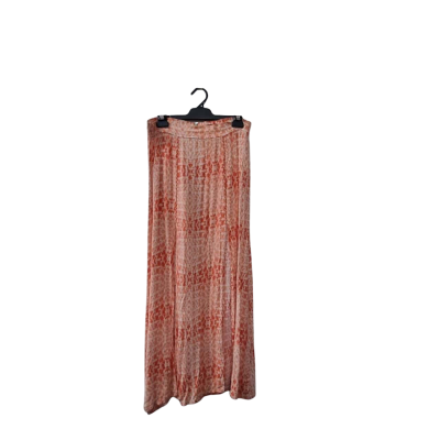 Tigerlily Women's Size 10 Maxi Skirt Off White / Orange / Pattern 