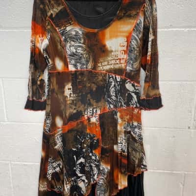  Womens qior  Size L Long Sleeve Dress Multicoloured 