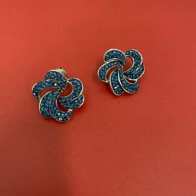 925 Marked Women's Earrings/Tops Blue 