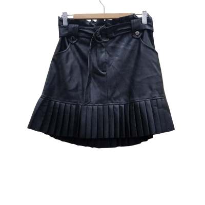 Zara Womens Size M Ruffled Hemline Skirt Black (8)