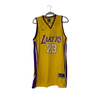 Nike Mens NBA Lakers James Singlet Size XXXL Purple / Yellow FEW MARKS ON FRONT