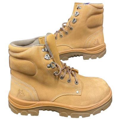 Steel Blue Mens Argyle Size 8.5 Steelcap Boots Wheat