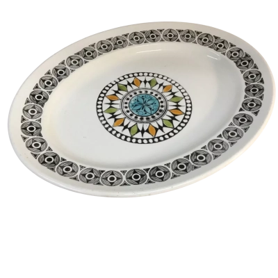 Vintage Ironstone Broadhurst Roulette Oval Dish Approx 30.5 x 24cm 