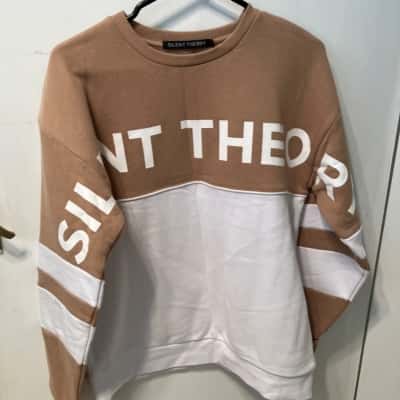 Silent Theory Womens  Size 10 Pullover Brown / White 