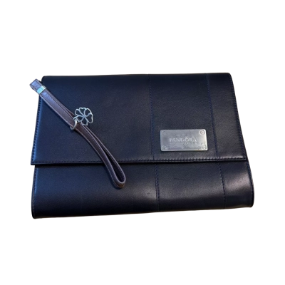 PANDORA Black Leather Clutch / Wristlet