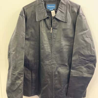 Tweed river Mens  Size XL Leather Jacket Black  