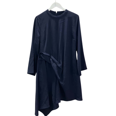 New Basque Petite Women's Size 14 Navy Blue Berry Poise Dress