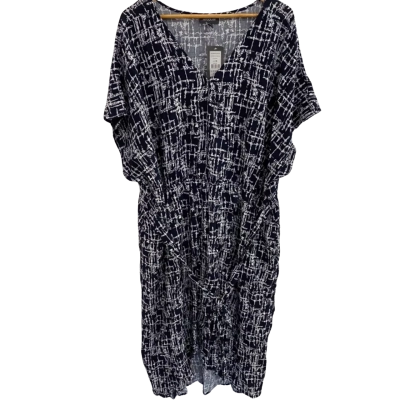 Autograph Womens Size 28 Mock Wrap Dress Black & White - With Pockets!