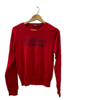 Polo Jeans Co Womens Sweater Size L Navy Blue / Red 