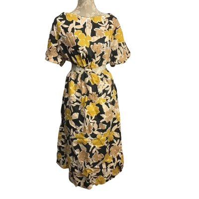 AERE 100% Linen Cut Out Waist Maxi Dress