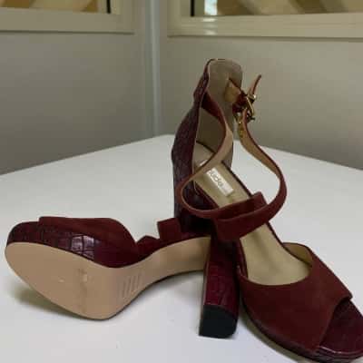 Nude Womens ruby red heels  Size 38 