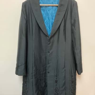 NoaNoa Womens  Size XL Trench Coat Black  / Blue / Grey 