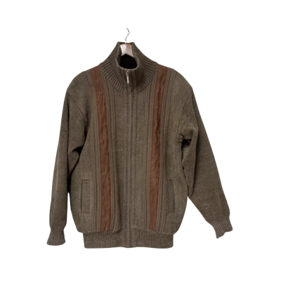 Vintage Raphael Valencino Size L Front Zipper Beige 