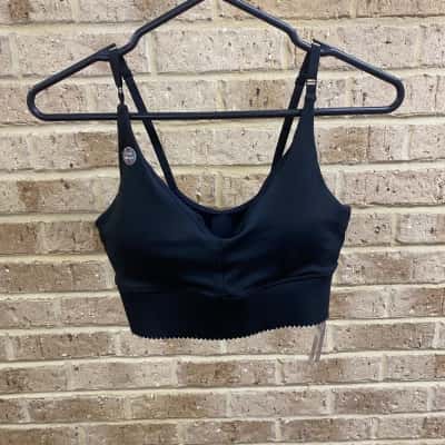 Rockwear Womens  Size 10 Shell Edge Sports Bra Black 