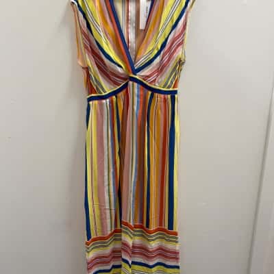 Perri Cutten Women’s   Silk Size 14 Sleeveless Dress