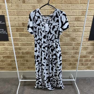 Rockmans Womens shirred maxi dress  Size 16 