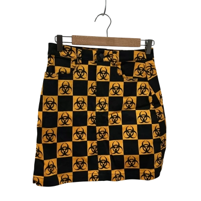 Dangerfield Womens  Size 8 Check Biohazard Mini Skirt 