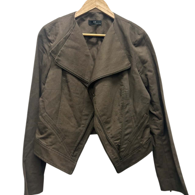 Cue Womens Size 12 Cropped Jacket Khaki 