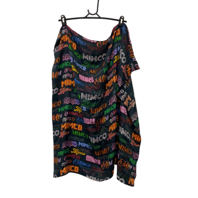 Mimco Womens Square Scarf Black  / Multicoloured 