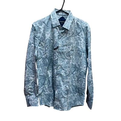 Tarocash Mens  Size M Long Sleeve Shirt Blue / Floral / Green / White 