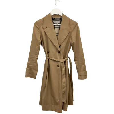 Hobbs London Stunning Classic Beige Belted Trench Coat Size 8