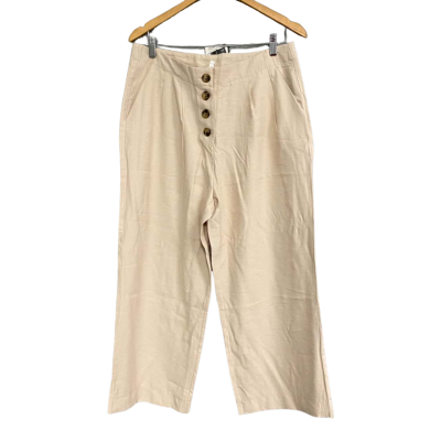 Capture Womens  Size 12 Cropped Culottes   Sand   NEW With Tags