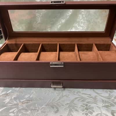 Art leather watch case