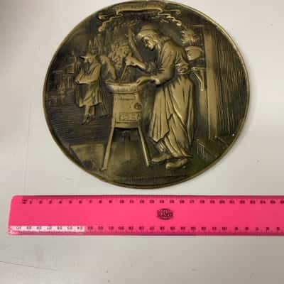 Bronze plaque, relief scene ‘De Apocheker’, after 17th c original by Jan Luyken, earlier 20th Century 