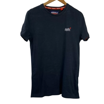 Superdry - Mens Embroidered T-Shirt (100% Cotton) - Size M - Black  