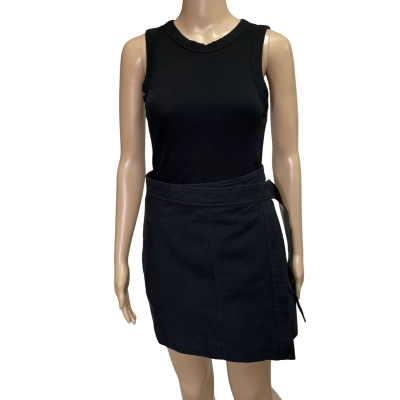 Country Road Womens  Size 8 Wrap Skirt Black  