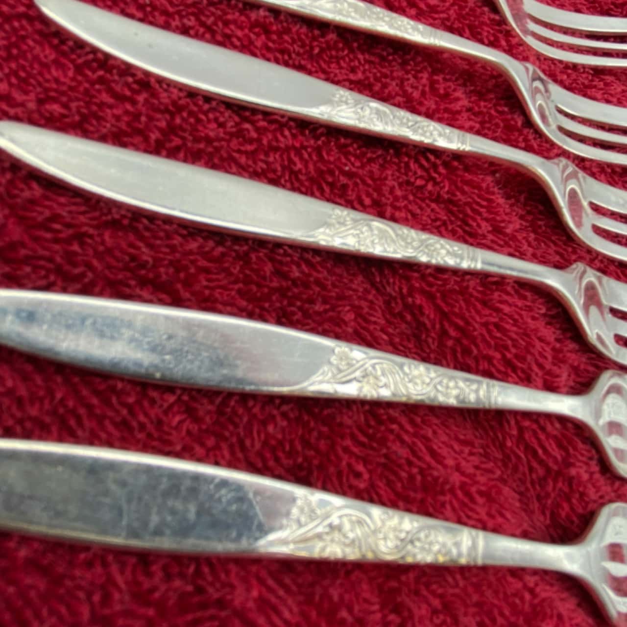 Set Of 6 Grosvenor Christine EPNS Cake Forks