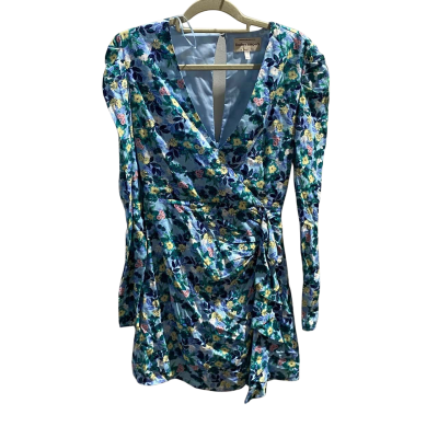 Finders Keepers Womens  Size 6 / S Long Sleeve Dress Blue / Floral 