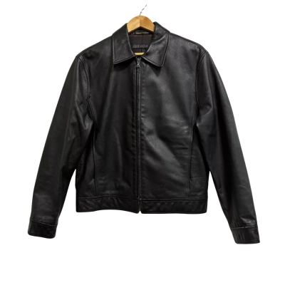 Bisonte, Womens, Size M, black leather jacket