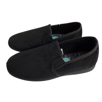 Grosby Mens  Size 9 Blake 2 Corduroy Slippers Black