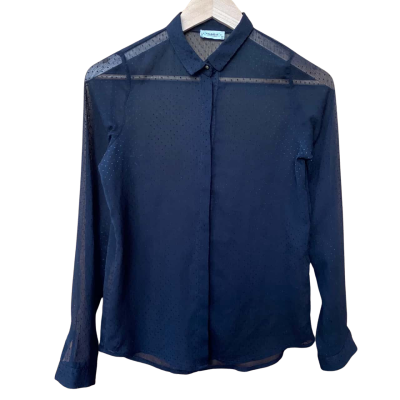 Pull & Bear Black Spotted Shirt Size S