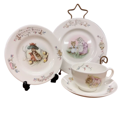 Vintage*Royal Albert, The World of Beatrix Potter.  Four Piece Set