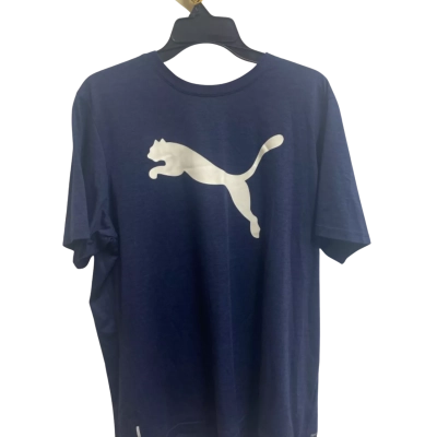 Puma Mens  Size L Short Sleeve T-shirt Navy Blue 