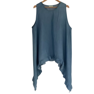 Sea-Gypsy   Half Moon Top.  Faded Denim  Size L/XL/XXL