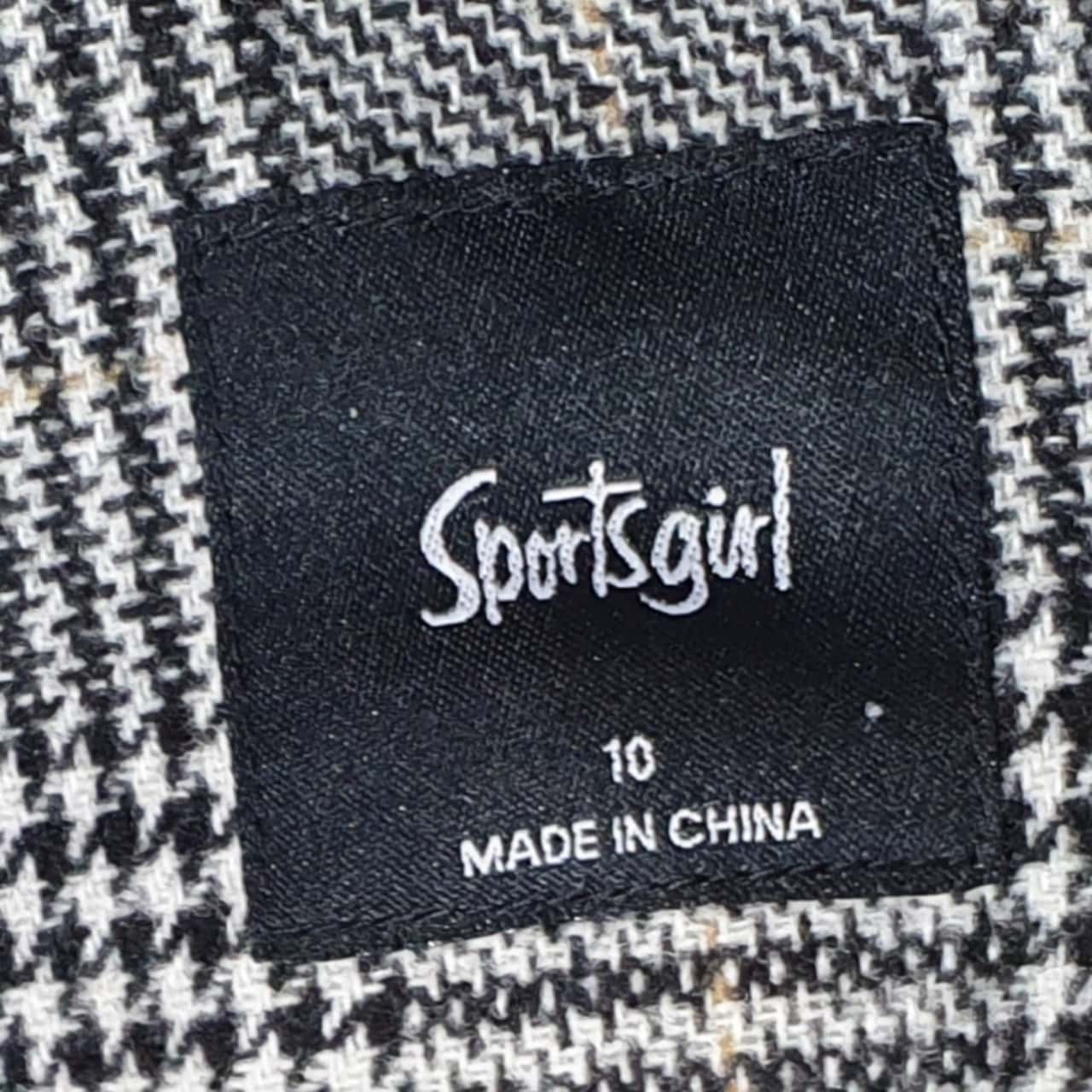 Sportsgirl Women's Prince of Wales Check Coat Grey/White/Black/Brown