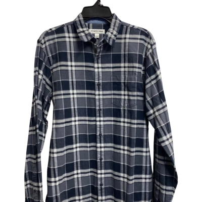 Country Road Mens  Size S Long Sleeve Shirt Black  / Pattern / White 